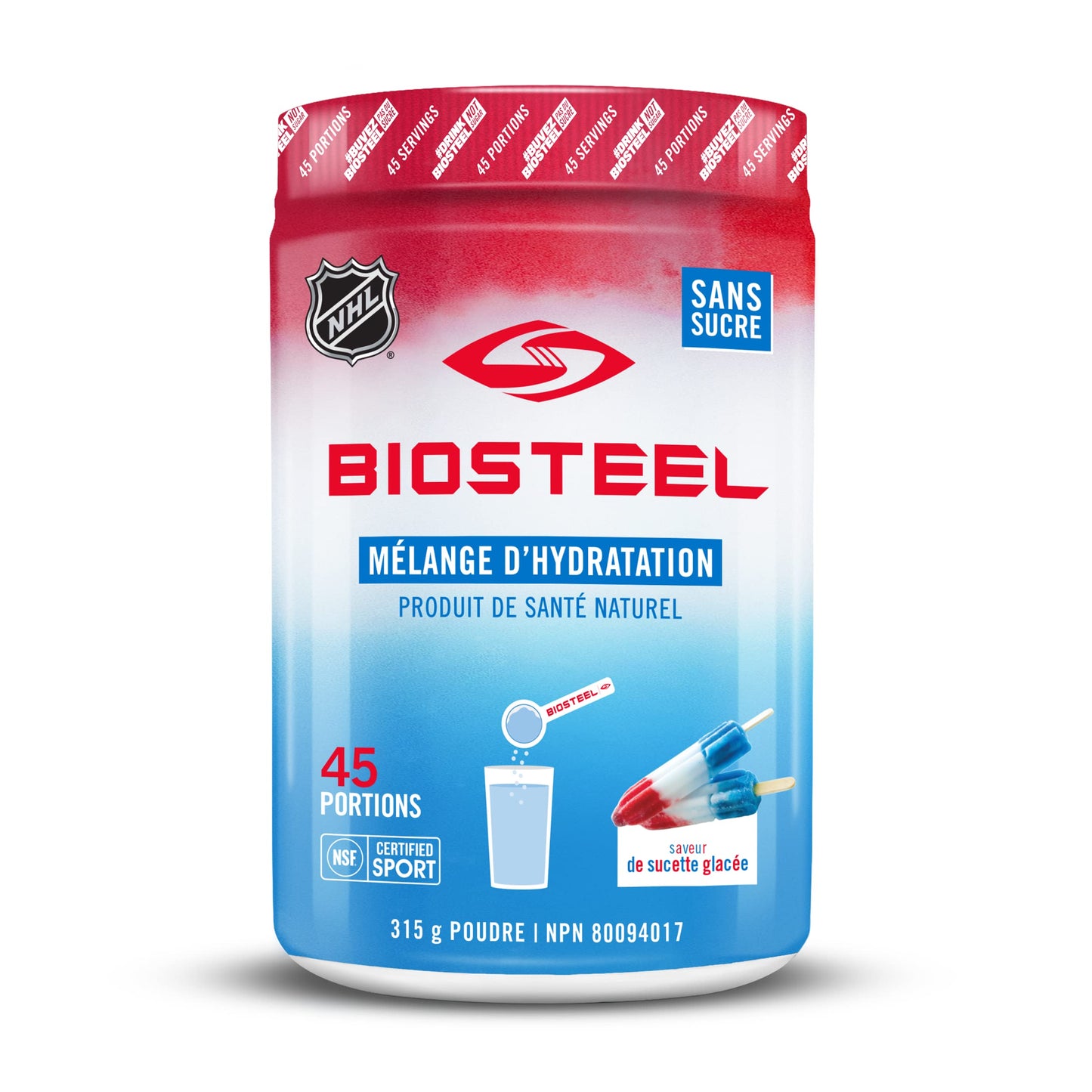 BioSteel Electrolyte Hydration Mix, Ice Pop, 45 Servings