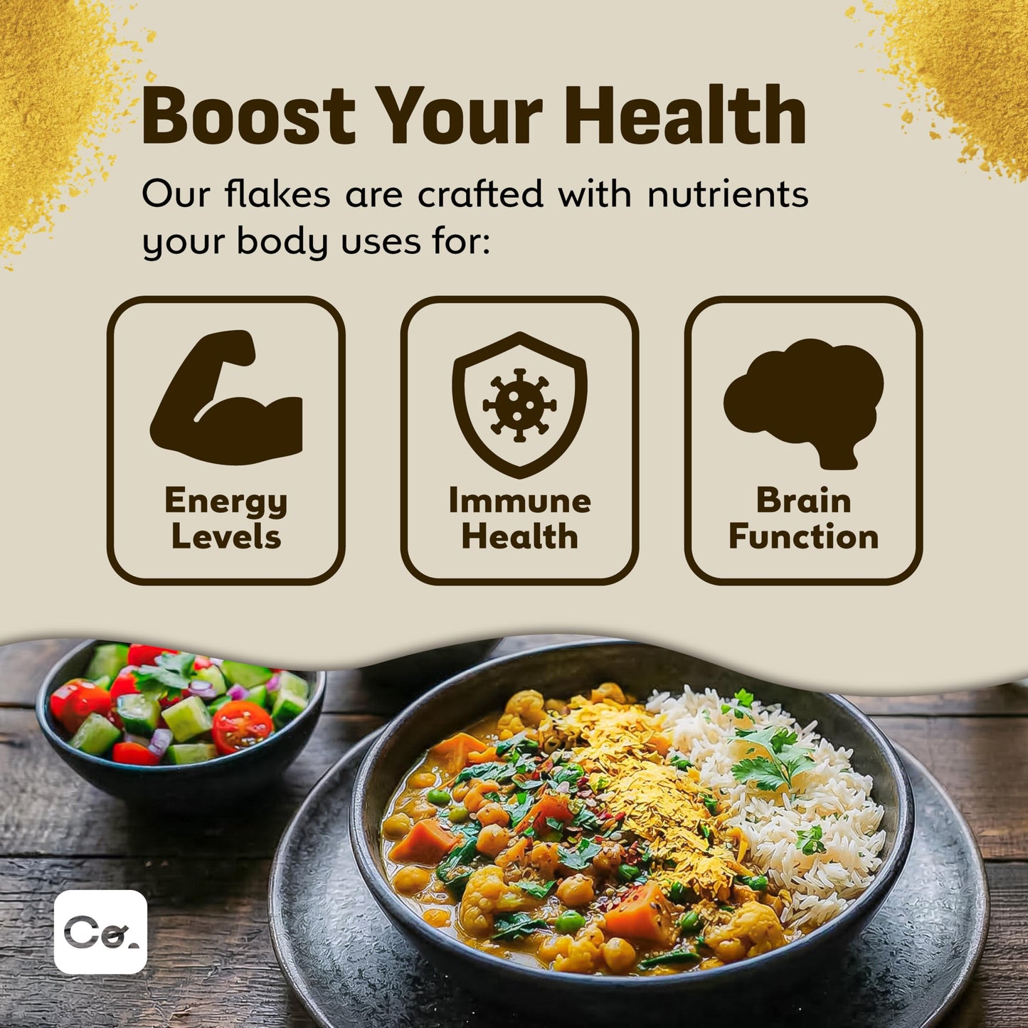 Coolinario Nutritional Yeast, Fortified, Large Flakes (1 GAL - 1.5 LBS) - Available at All In One Marketplace Canada