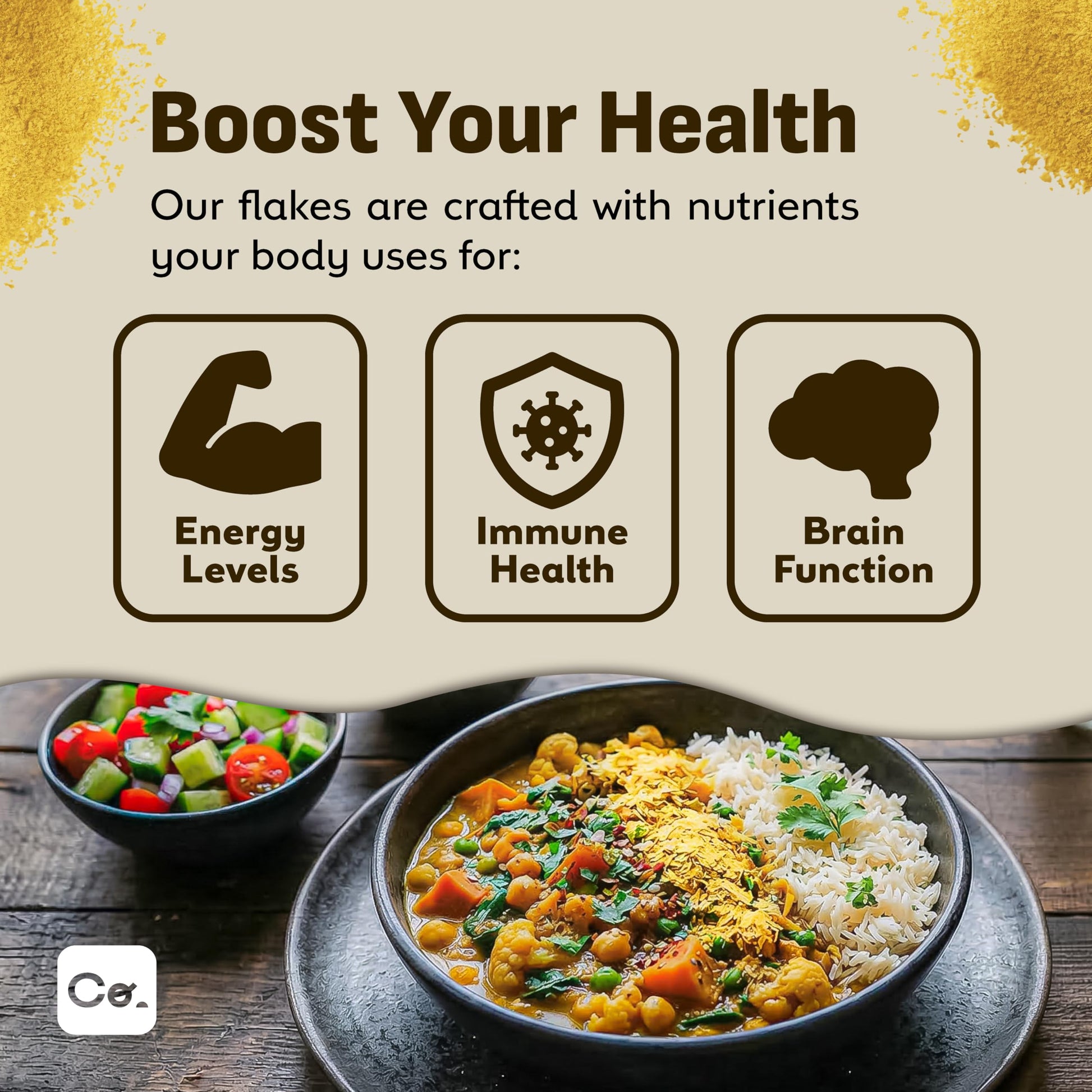 Coolinario Nutritional Yeast, Fortified, Large Flakes (1 GAL - 1.5 LBS) - Available at All In One Marketplace Canada