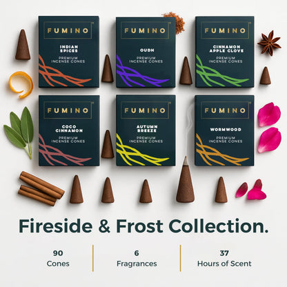 Incense Cones Fireside & Frost 90 Pack 6 Scents - Handmade Natural 🍁 All In One Marketplace Canada