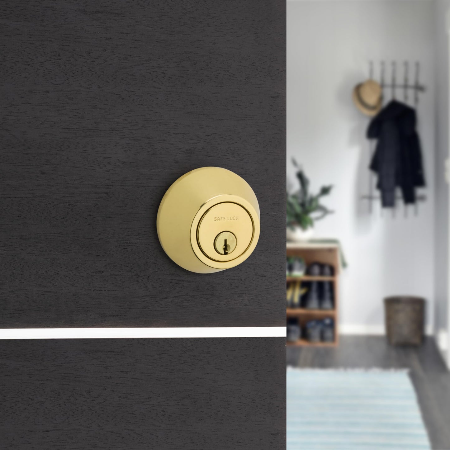 Weiser Safelock Brass Round Deadbolt Lock, ANSI/BHMA Grade 3 Certified Front Door Lock, Exterior Door Lock with Key, Traditional Door Locks for Entry Door 🍁 All In One Marketplace Canada