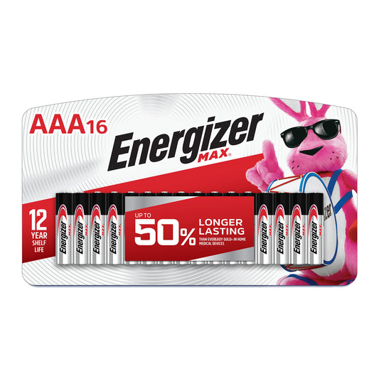 Energizer MAX AAA Batteries (16 Pack), Triple A Alkaline Batteries