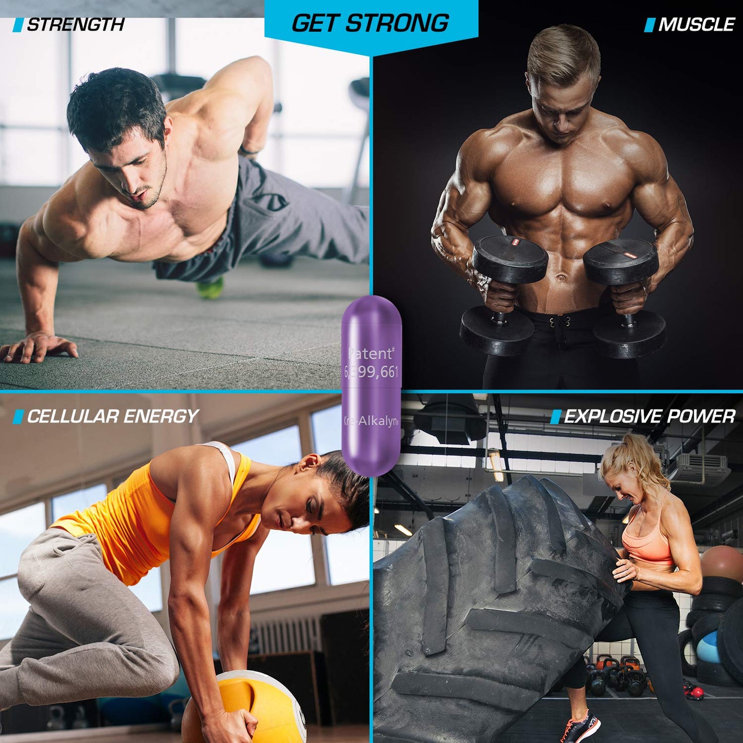 EFX Sports Kre-Alkalyn | PH-Correct Creatine Monohydrate | Multi-Patented Formula, Gain Strength, Build Muscle & Enhance Performance I No Bloating, No Water Retention - 192 Capsules - Available at All In One Marketplace Canada