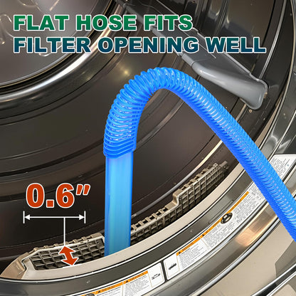 Sealegend 2 Pieces Dryer Vent Cleaning Kit, Flexible Lint Vacuum Hose Attachment and Lint Brush Lint Remover Power Washer, Blue - Available at All In One Marketplace Canada