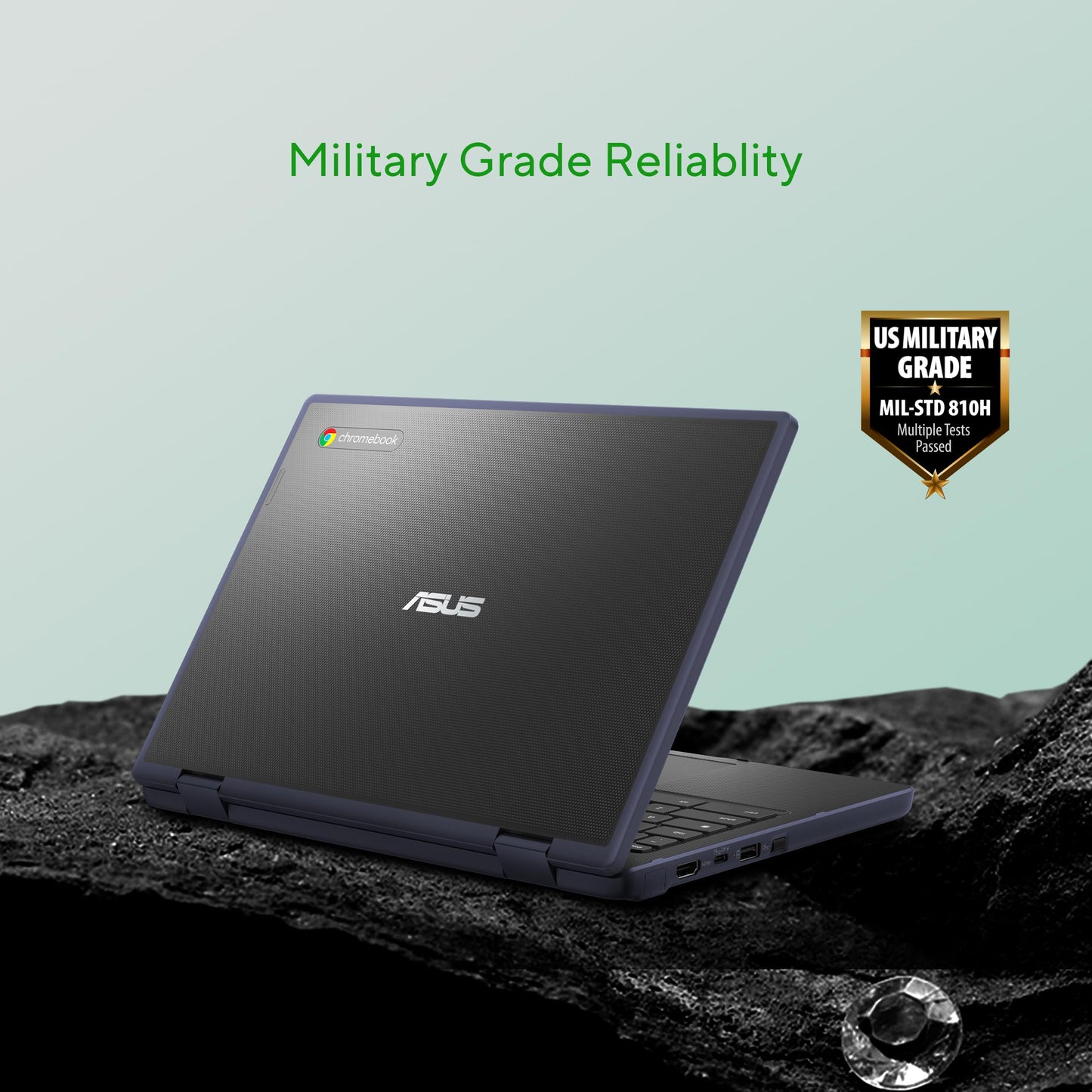 ASUS Chromebook Laptop, 11.6" HD Display, MediaTek Kompanio 520, 4GB RAM, 64GB Storage, Spill Resistant Keyboard, HD Camera with Privacy Shutter, Antimicrobial Guard, ChromeOS, CZ1104CM2A-AS01-CB - Available at All In One Marketplace Canada