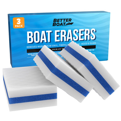 3PK Premium Boat Scuff Erasers, Boating Accessories for Cleaning, Gift for Pontoon, Fishing, Jon Boats, Decks, Vinyl and Hull Cleaner, Gadgets for Men and Women - Available at All In One Marketplace Canada