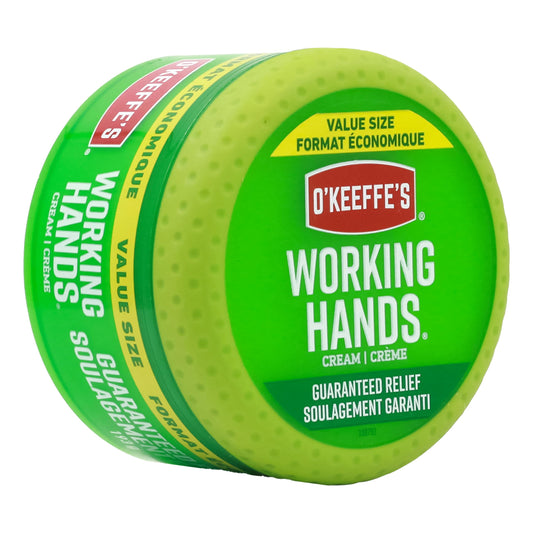 O'Keeffe's Working Hands Hand Cream, Heals, Relieves and Repairs Extremely Dry, Cracked Hands, Boosts Moisture Levels, Value Jar 6.8oz/193g, Pack of 1 - Available at All In One Marketplace Canada