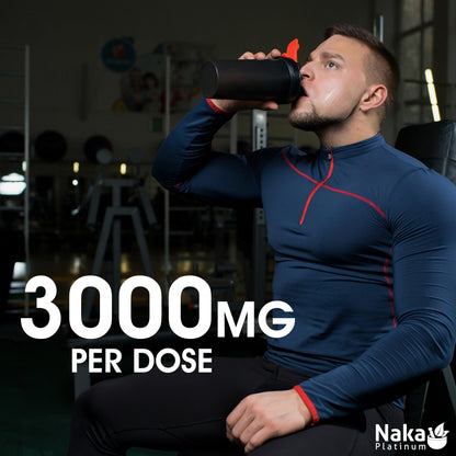 Naka Platinum Creatine Monohydrate Capsules — 100% Pure Micronized — 3g Per Dose — Supplement for Muscle Growth, Increased Strength, Enhanced Energy and Improved Athletic/Sports Performance — Vegan, Gluten-Free, Made in Canada — 50 servings — 200 vcaps
