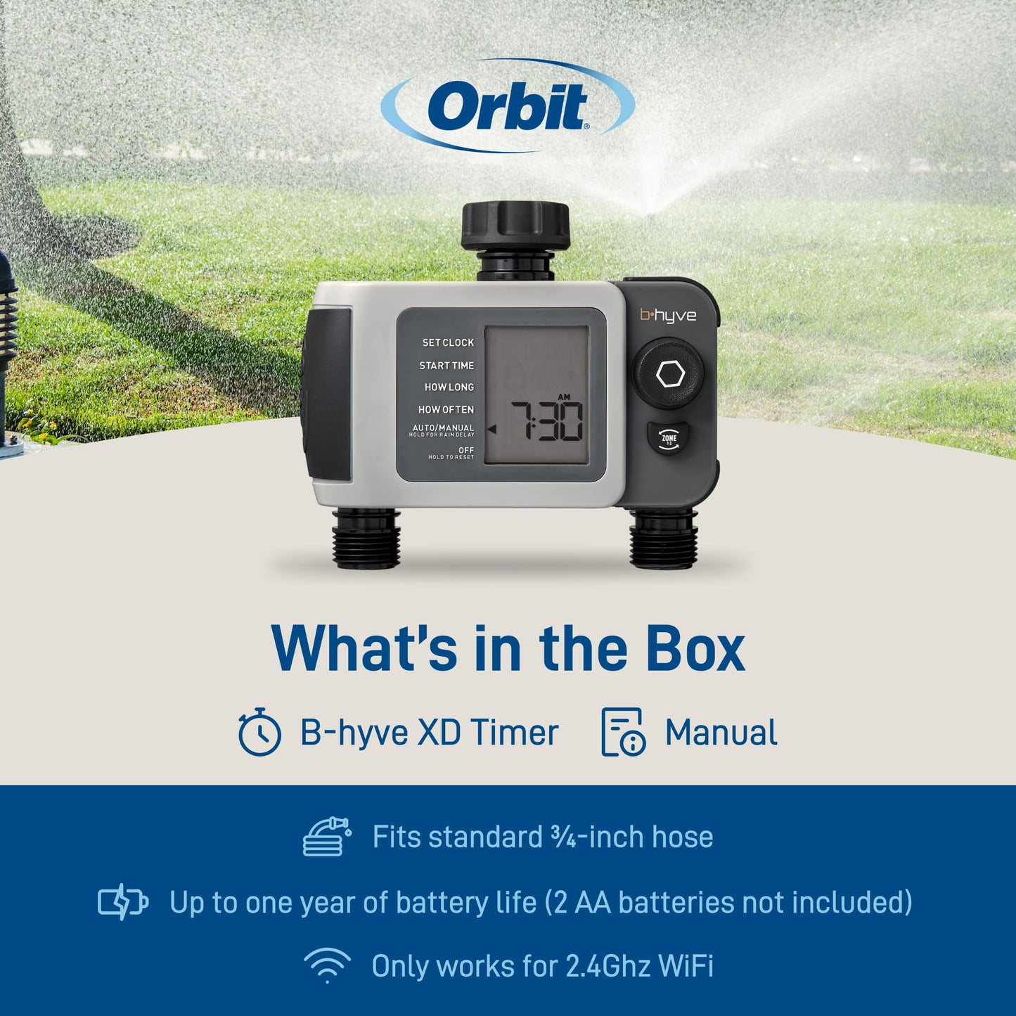 Orbit 24632 B-hyve XD 2-Port Smart Hose Watering Timer Orbit