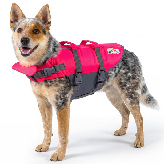 Outward Hound Granby Splash Dog Life Jacket with Handle, Reflective Floating Vest for Swimming & Boating, Maximum Buoyancy, All Skill Levels, Medium Dogs (21–27" Girth), Pink, Medium 🍁 All In One Marketplace Canada