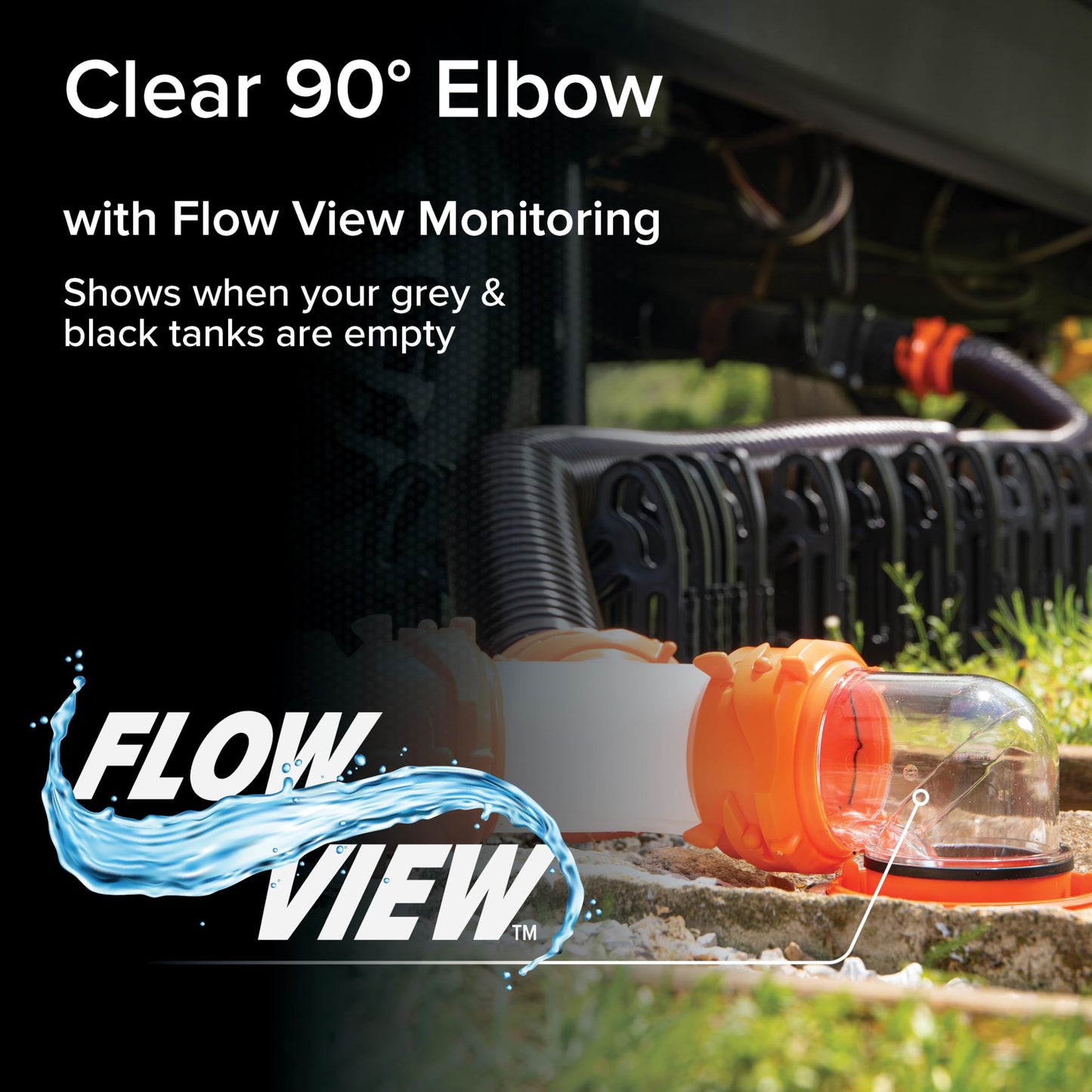 Camco 39736 RhinoFLEX Elbow and 4-in-1 Adapter with Swivel Bayonet Fitting, Orange/Clear 🍁 All In One Marketplace Canada