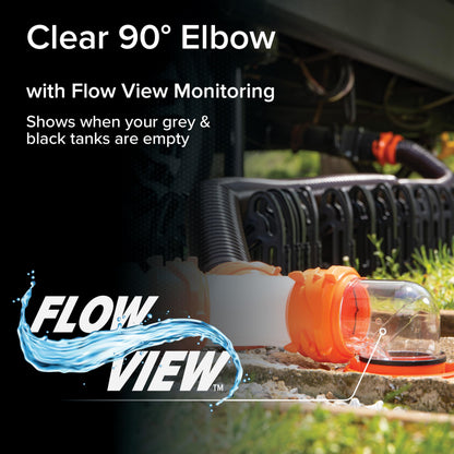 Camco 39736 RhinoFLEX Elbow and 4-in-1 Adapter with Swivel Bayonet Fitting, Orange/Clear 🍁 All In One Marketplace Canada