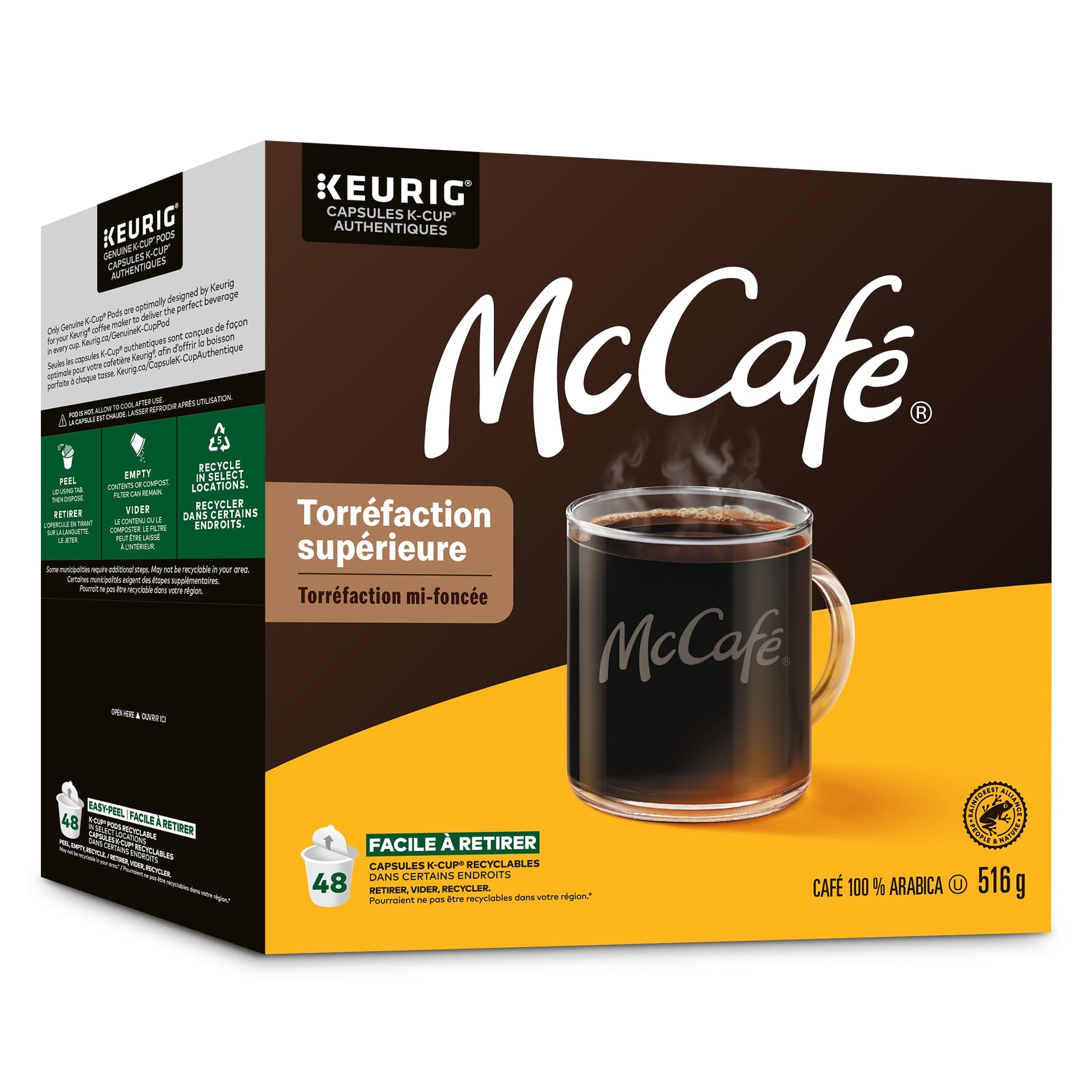 McCafe Premium Medium Dark Roast K-Cup Coffee Pods - 48 Pack for Keurig Brewers