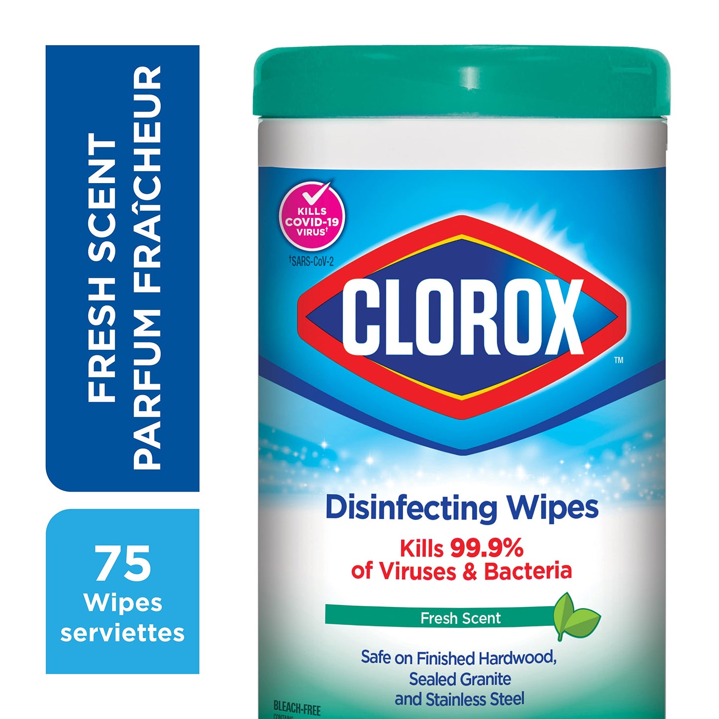 Clorox Disinfecting Wipes, Fresh Scent, 75 Count, Multi-Pack of 6 Canisters