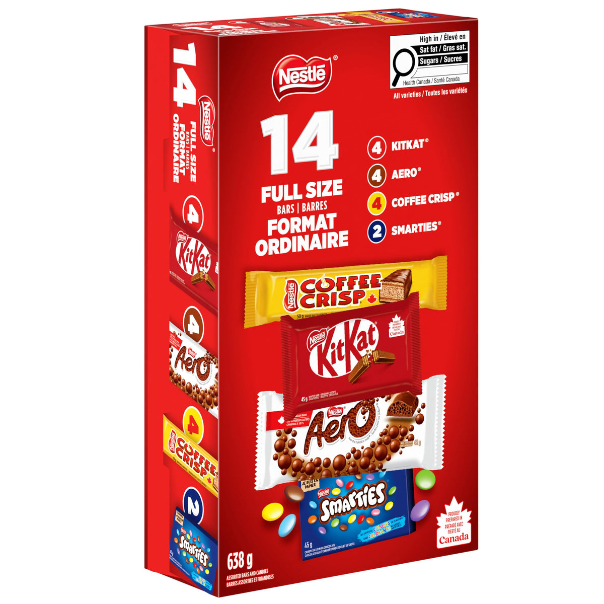 NESTLE Full Size KITKAT, AERO, COFFEE CRISP & SMARTIES, 638 g