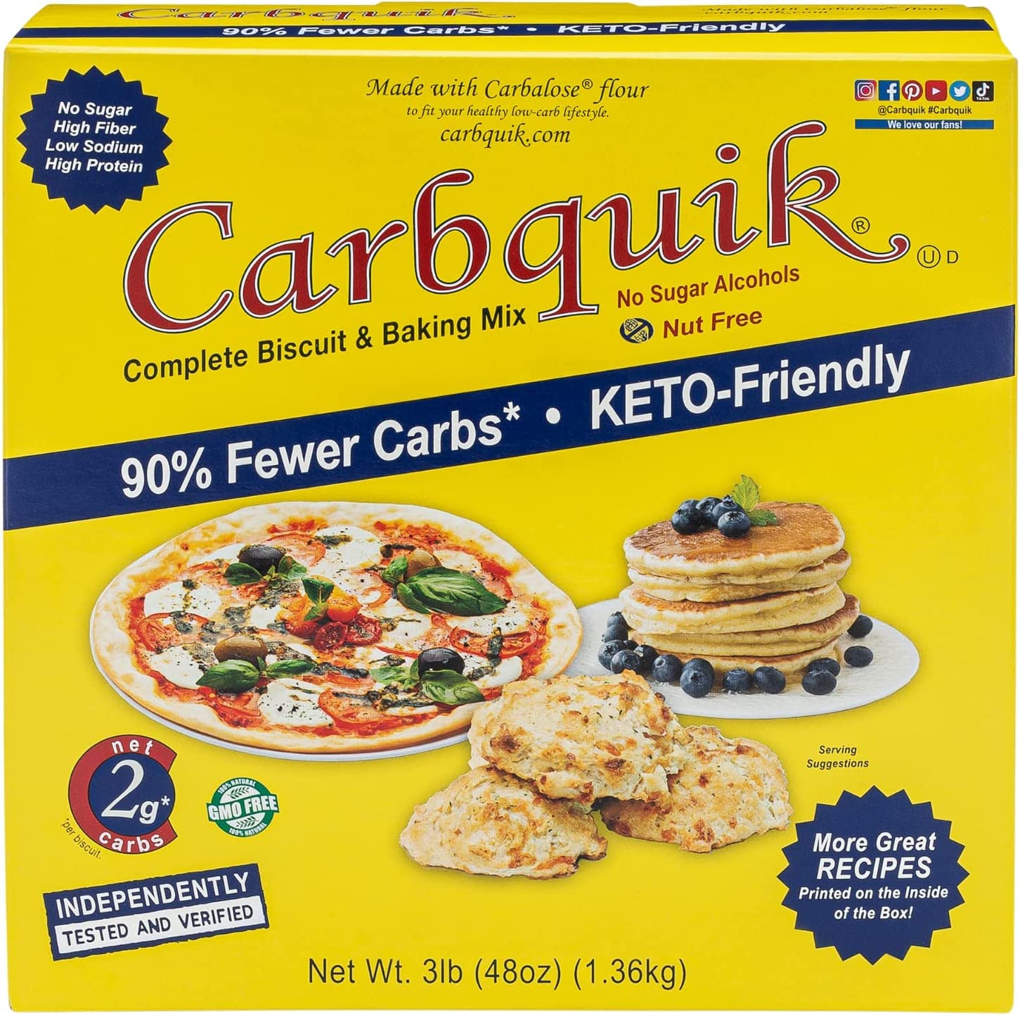 CarbQuik Baking Mix, 3 lb (48 oz)