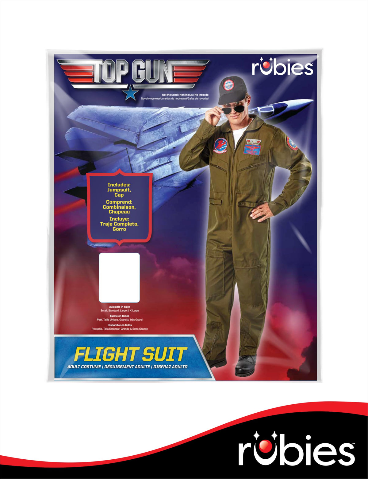 Rubies Adult Officially Licensed Deluxe Top Gun Costume for Themed Parties and Halloween, As Shown, Standard