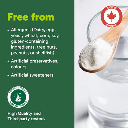 Organika Marine Collagen Powder – 10g Total Serving for Hair, Skin & Nails – Hydrolyzed Collagen Peptides Type 1 from Wild-Caught Fish, Tasteless, Canadian-Made – 250g - Available at All In One Marketplace Canada