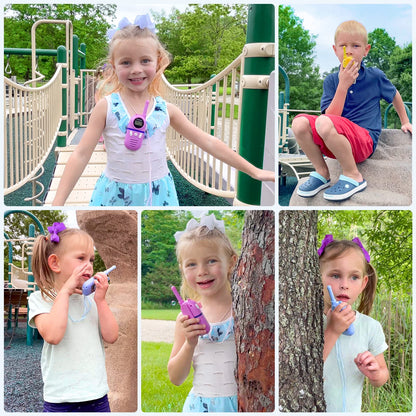 Inspireyes Walkie Talkies for Kids Rechargeable, 48H Working Time 3 Miles Range 22 Channels 2 Way Radio, Outdoor Camping Toys, Family Games,3 Pack