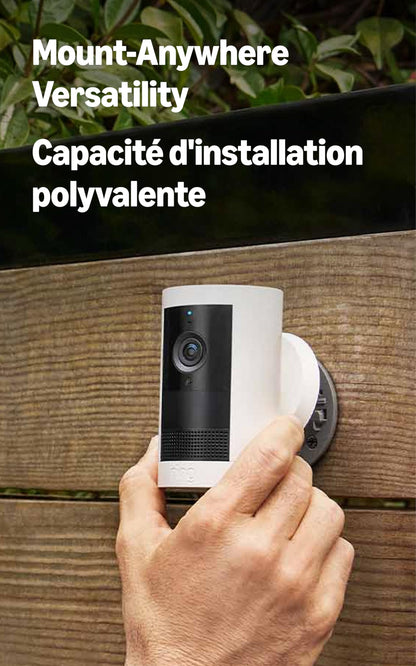 Introducing Ring Outdoor Cam Plus, Battery — Wide-Angle 2K Video with Ring Vision, Low-Light Sight for full-color night vision, Mount-Anywhere Versatility, Black
