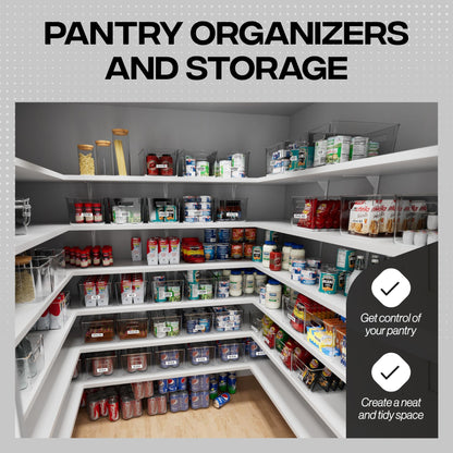 ClearSpace Clear Plastic Storage Bins – Pantry Organizers & Storage Containers, Cabinet Organizer - Home Organization Must Haves for Kitchen, Laundry Room, Office, Closet, Garage & Freezer - Available at All In One Marketplace Canada