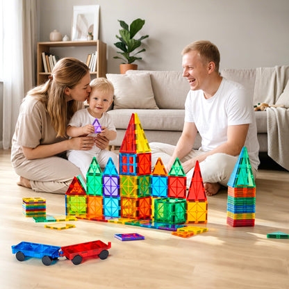 Magnetic Tiles, 100PCS Building Blocks, Magnets Building Set, STEM Toys Christmas Toy Gift for Kids Boys and Girls 🍁 All In One Marketplace Canada