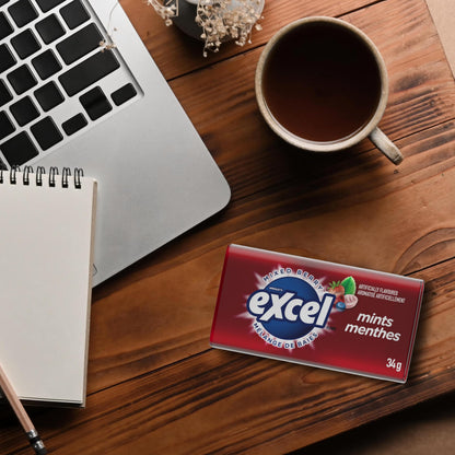 EXCEL, Mixed Berry Flavoured Mints,34g, Tin, 8 Packs
