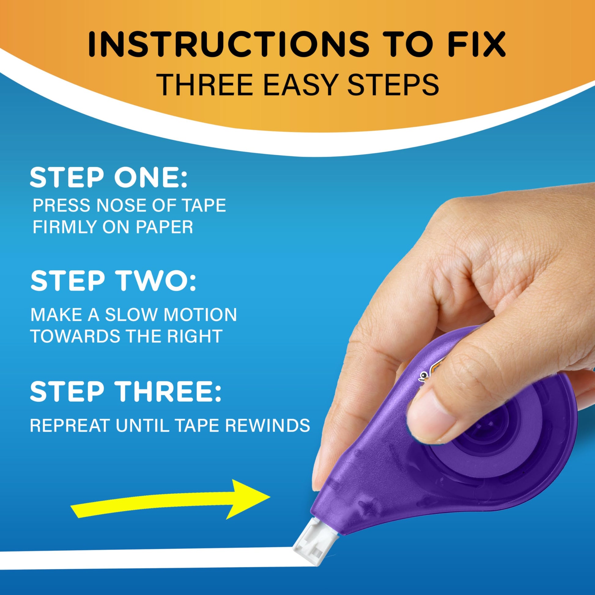 BIC Wite-Out EZ Correct Correction Tape, School Supplies for Students and Teachers, 10-Count Pack in White