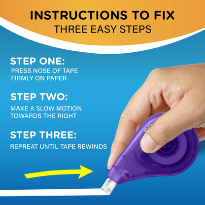BIC Wite-Out EZ Correct Correction Tape, School Supplies for Students and Teachers, 10-Count Pack in White