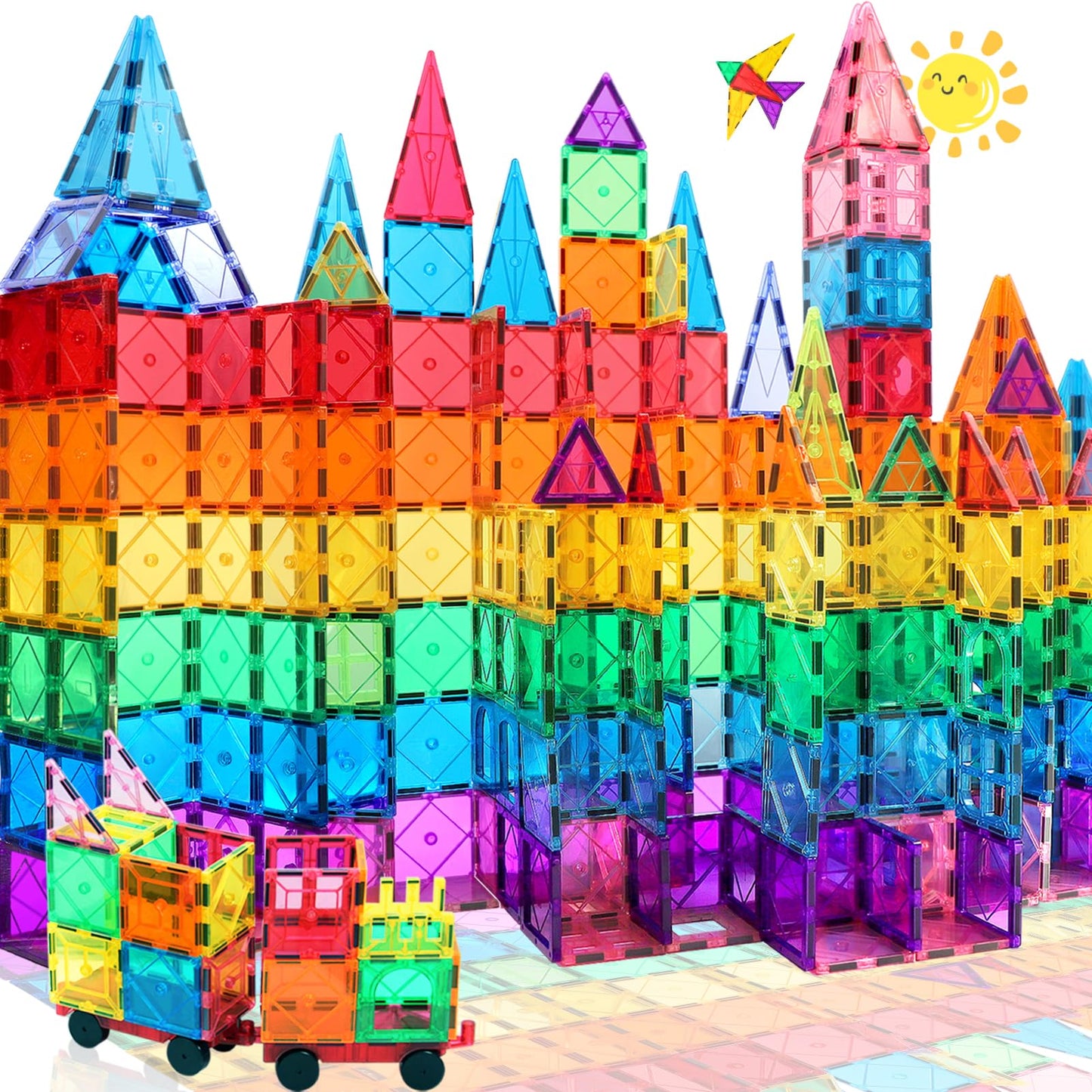 100PCS Magnetic Tiles Magnetic Blocks for Kids 3-5 6-8 8-10 Construction STEM Learning Resources Magnet Building Blocks Toddler Toys Christmas Birthday Gifts Toys for 3 4 5 6 7 8+ Year Old Boys Girls - Available at All In One Marketplace Canada