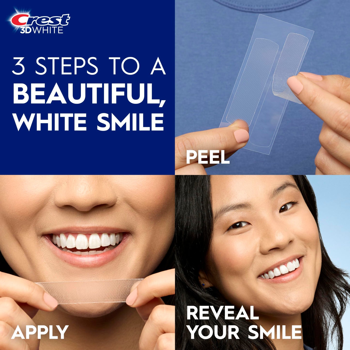 Crest 3D Whitestrips Gentle At-home Teeth Whitening Kit, 14 Treatments, Gently Removes 15 Years of Stains