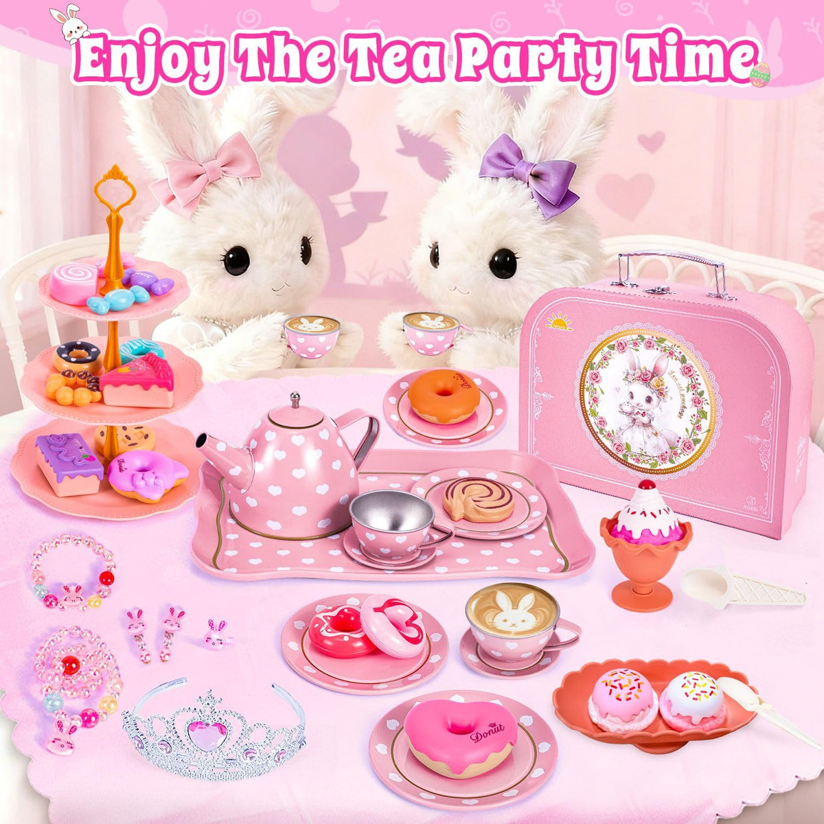 Hohosunlar Tea Party Set for Little Girls, Kids Tea Set for Toddler 3-5 6-8 🍁 All In One Marketplace Canada