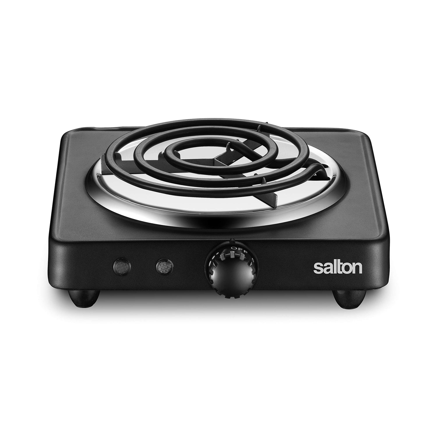 Salton Single Coil Portable Electric Cooktop | 1000 Watts | Lightweight & Compact | Variable Temperature Control | Perfect for Dorms, Offices, Camping | Black | 100% Canadian-owned & operated - Available at All In One Marketplace Canada