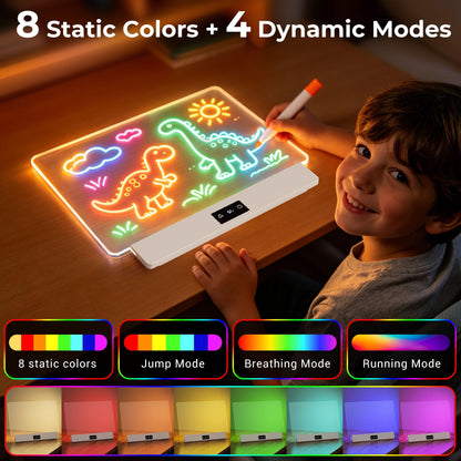 16 Inch Rechargeable LED Drawing Board for Kids, LED Note Board with Colors 🍁 All In One Marketplace Canada