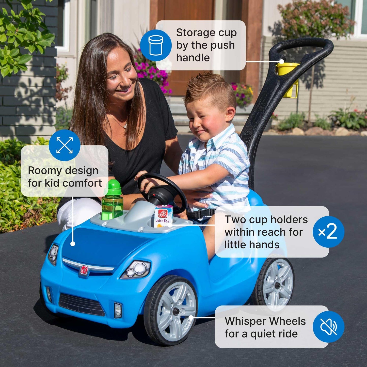 Step2 Whisper Ride II, Blue - 823000 Step2