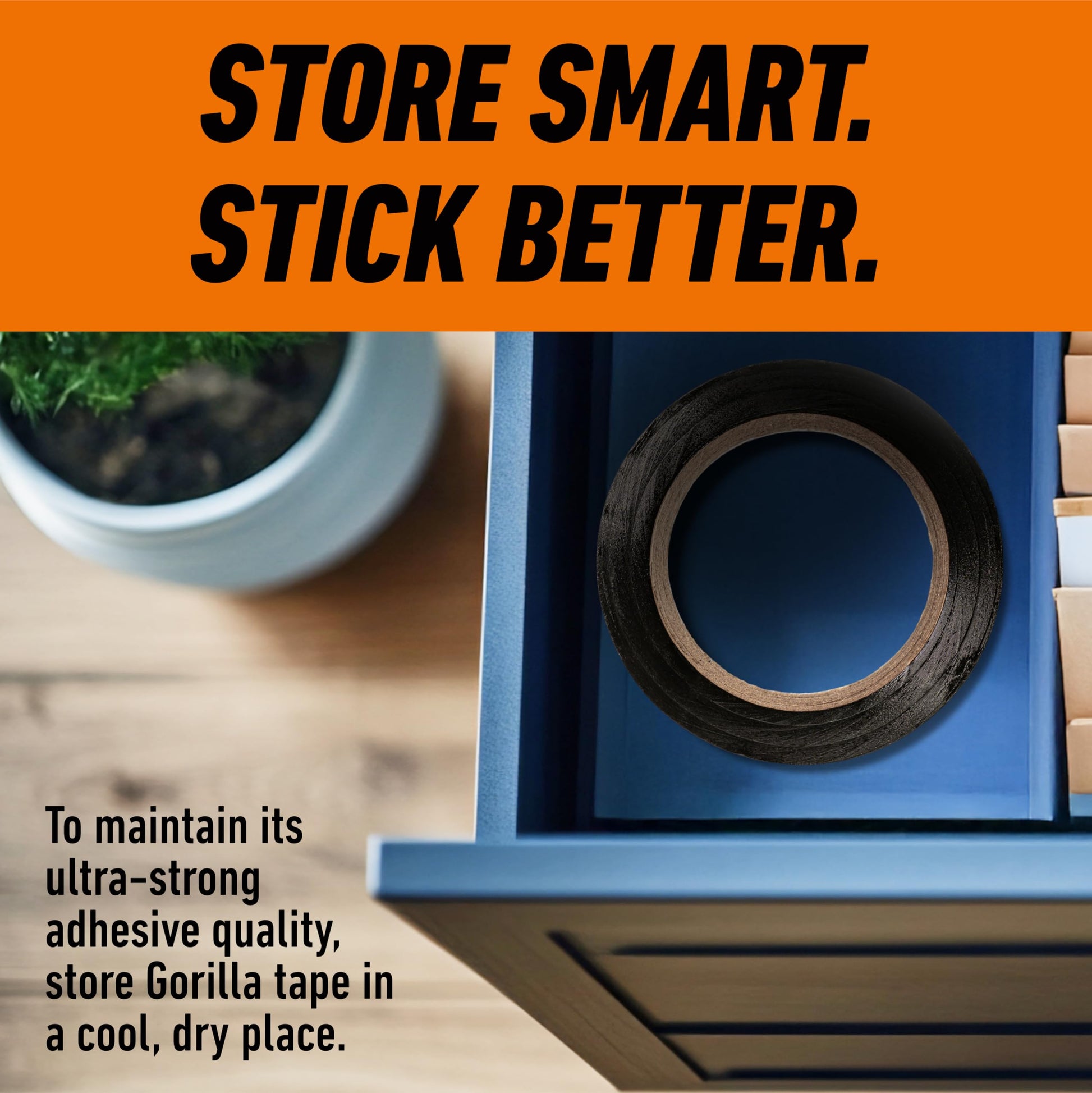 Gorilla Tape, Duct Tape, Utility Tape, Triple Layer Strength, Indoor & Outdoor, Weather Resistant Shell, 1.88 in x 50 yd, Black, (Pack of 1) GORILLA