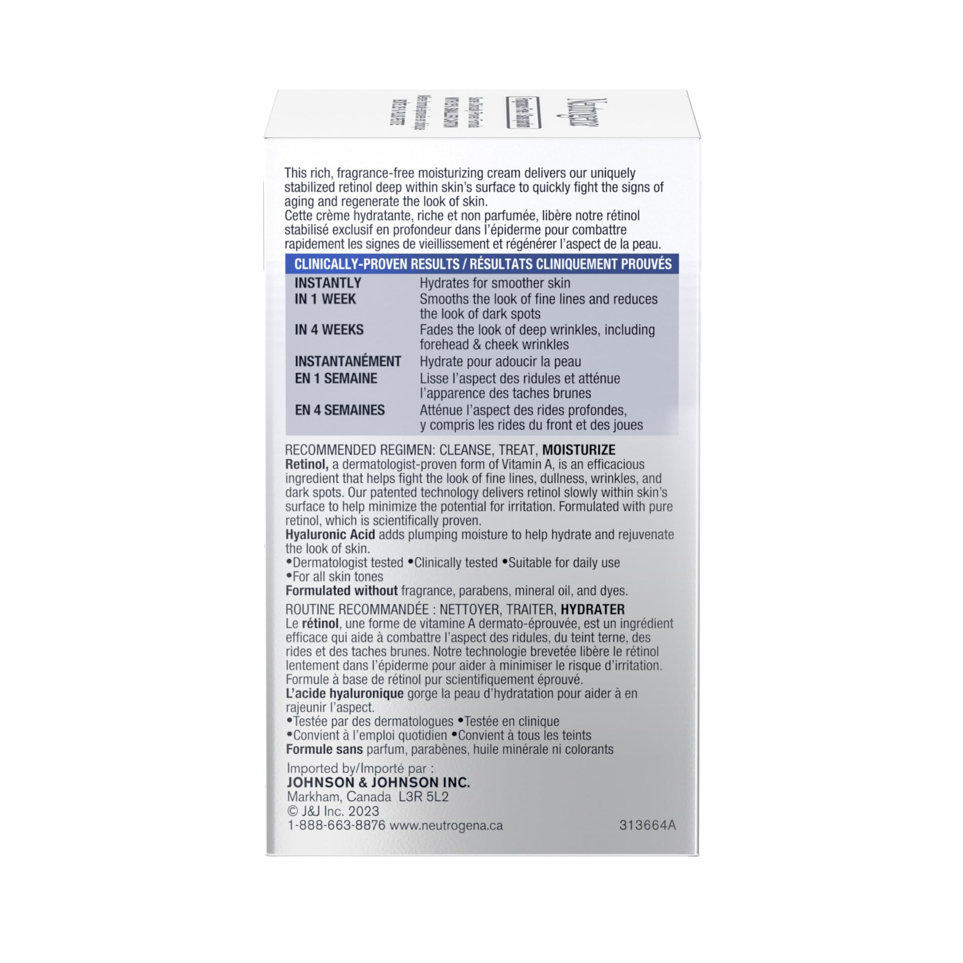 Neutrogena Anti Aging Retinol Face Cream with Hyaluronic Acid, Rapid Wrinkle Repair Regenerating Moisturizer, Fragrance Free, Paraben Free, Oil Free, 48mL - Available at All In One Marketplace Canada