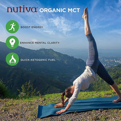 Nutiva Organic MCT Oil Powder with Prebiotic Acacia Fiber, Unflavored, 300 Gram | Organic, Non-GMO, Non-BPA | Vegan, Gluten-Free, Keto & Paleo | Instant Beverage or Boost to Coffee & Smoothies