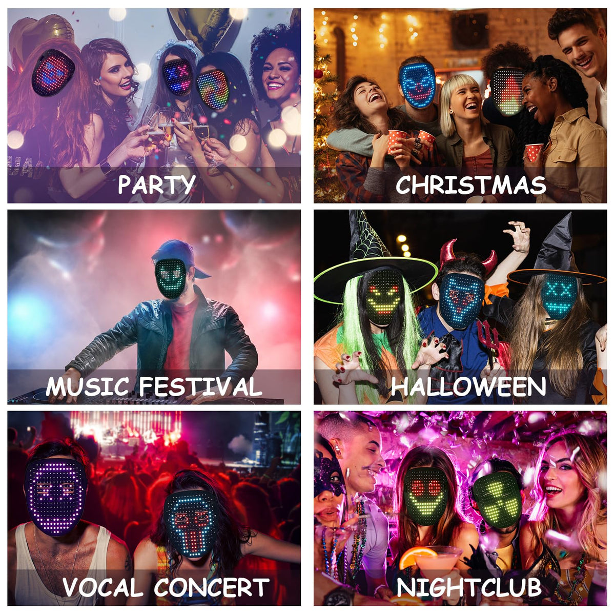 Depointer Life LED Mask Light up Masks With Gesture Sensing, Cool Toys Masks Teen Boys Gifts for Halloween Christmas Birthday 🍁 All In One Marketplace Canada