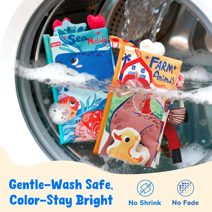 JoyCat Baby Toys 0-6 Months, 2PCS Crinkle Books for Babies 🍁 All In One Marketplace Canada