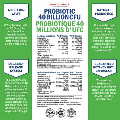 Daily Probiotic for Women & Men with 40 Billion CFU - Gut Health Complex with Probiotic for Women & Men - Shelf Stable Pre & Probiotics for Bloating Relief Digestive Enzyme Health | Non-GMO, 120ct