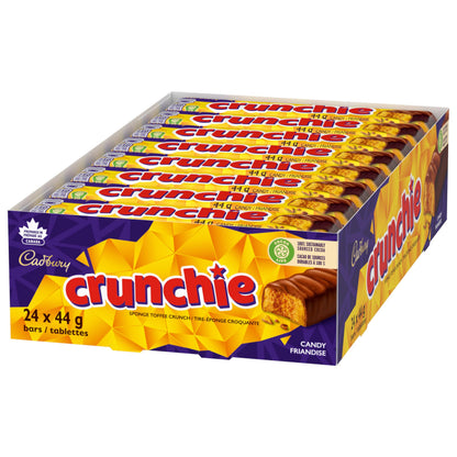 Crunchie Chocolate Bars, Full Size, 44g Each, Box of 24 Individually Wrapped