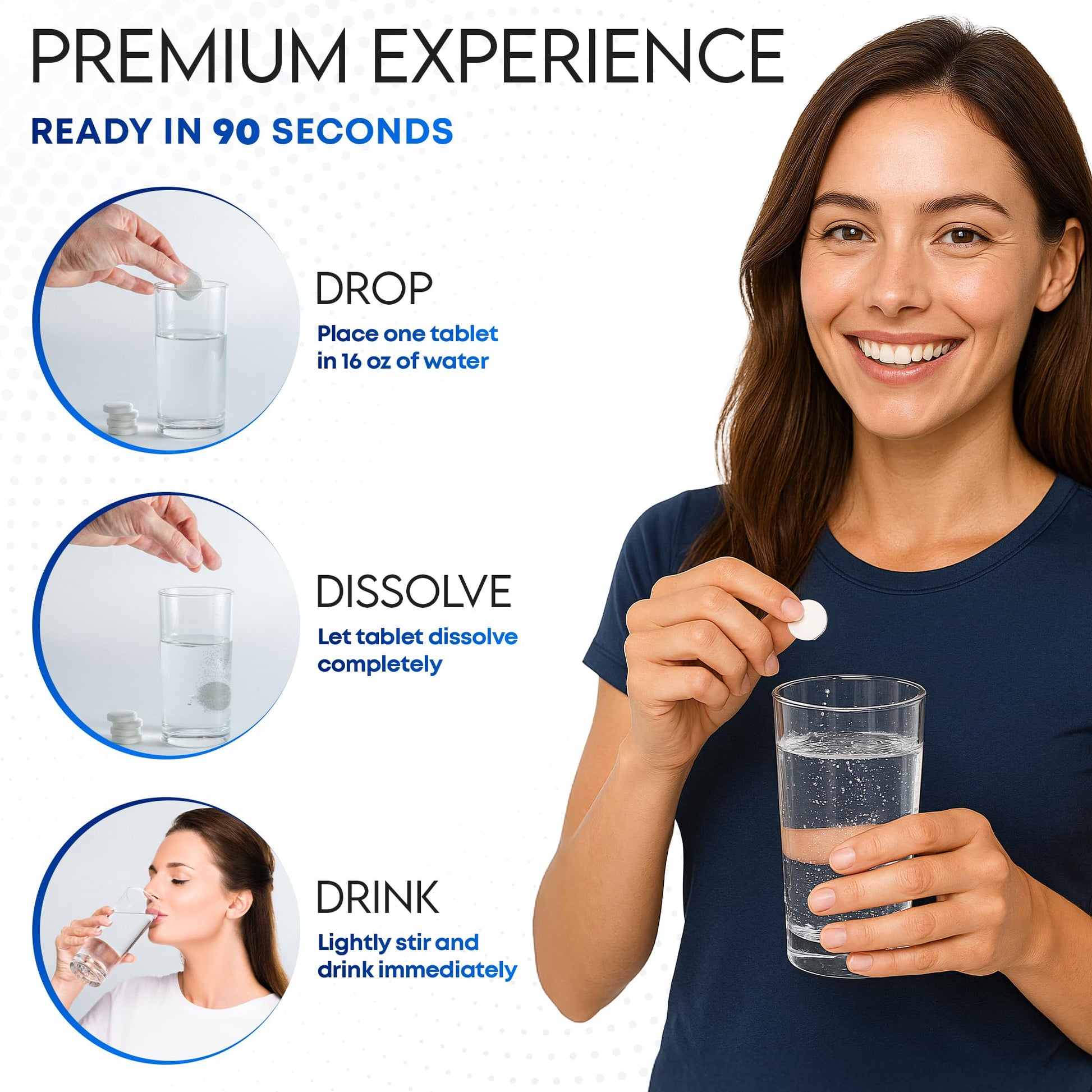 60 Ct Hydrogen Water Tablets – Magnesium Tablets for Energy, Hydration & Muscle Function –Support Recovery, Fatigue and Mental Clarity. Lab Tested - Available at All In One Marketplace Canada