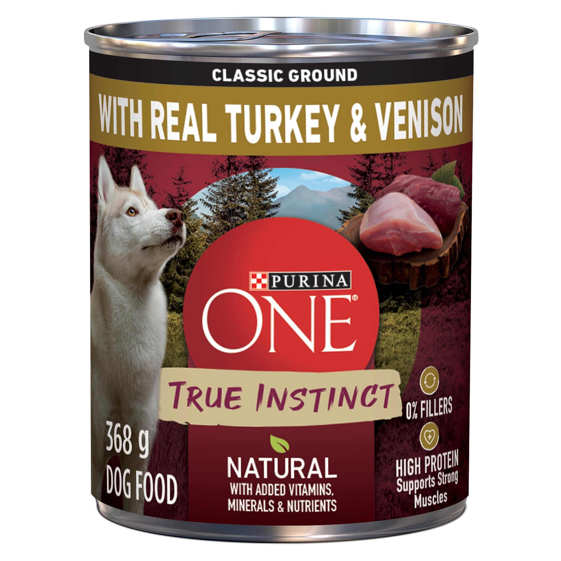 Purina ONE True Instinct Wet Dog Food, Ground Turkey & Venison (12 Pack) Purina ONE