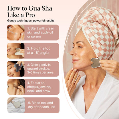 Kitsch Stainless Steel Gua Sha Facial Tools - Guasha Tool for Face, Face Sculpting Tool, Jawline Shaper, Double Chin Reducer, Body Gua Sha Tools, Lymphatic Drainage Massager, Facial Skin Care - Silver - Available at All In One Marketplace Canada