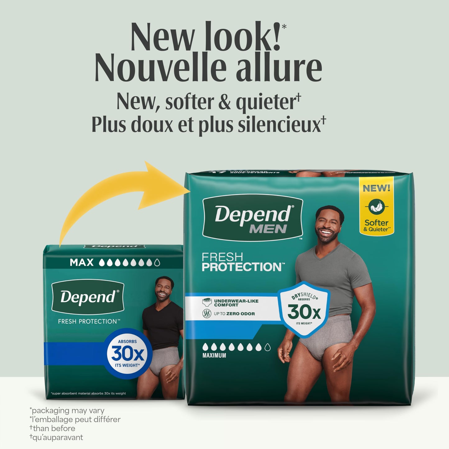 Depend Fresh Protection Adult Incontinence Underwear for Men (Formerly Depend Fit-Flex), Disposable, Maximum, Extra-Large, Grey, 36 Count 🍁 All In One Marketplace Canada