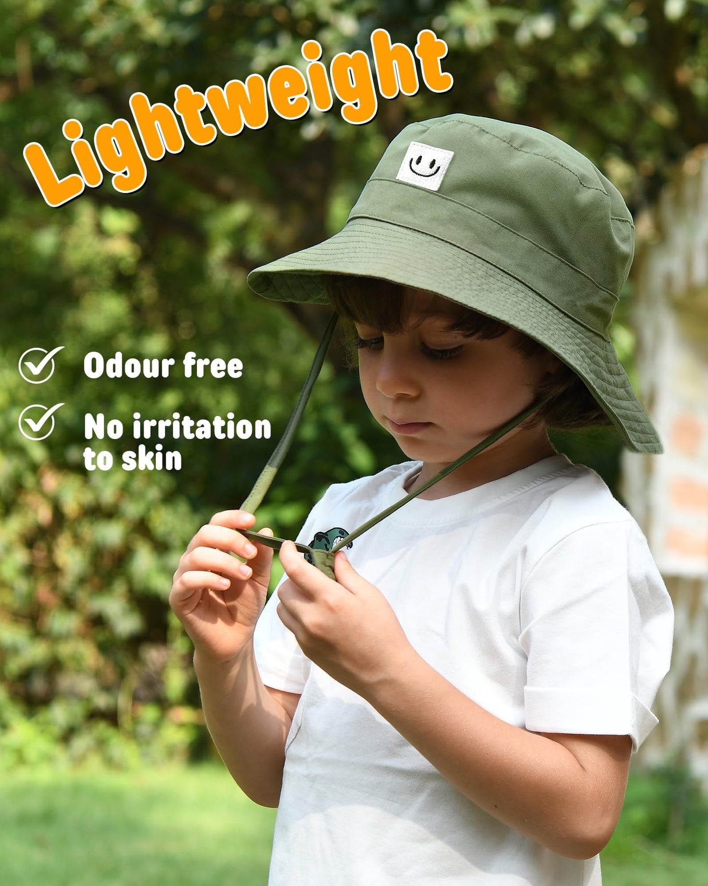 FURTALK Baby Sun Hat Smile Face Toddler Boys Girls Bucket Hat for Kids 0-5 Years - Available at All In One Marketplace Canada