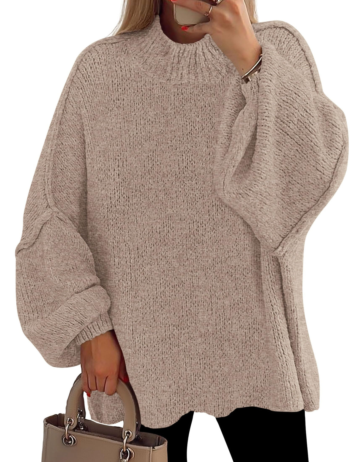 PRETTYGARDEN Women's Oversized Sweaters Fall Clothes Camel,M 🍁 All In One Marketplace Canada