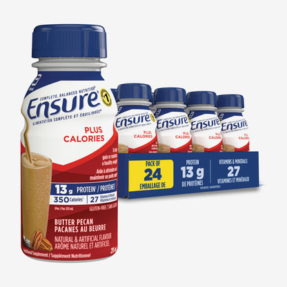 Ensure Plus Calories Nutritional Shake - Butter Pecan Flavor, 24-Pack (235 mL Each)