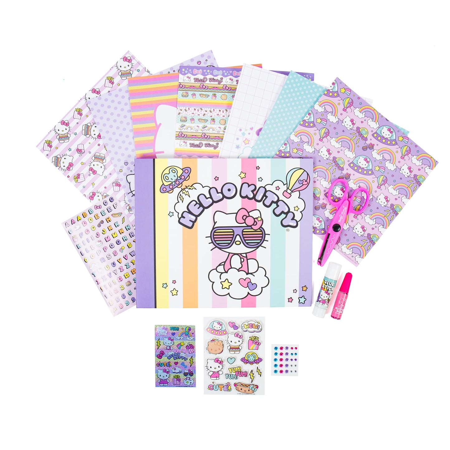 Horizon Group USA Hello Kitty All-In-One Scrapbook, Over 250 Sanrio Stationery, Cute School Supplies, Hello Kitty Notebook, Kawaii Stationery Horizon Group USA
